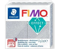 Modelinas FIMO Effect, 57 g, metalizuotos sidabrinės spalvos