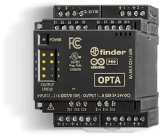 Finder „CodesysSSR“ išplėtimo modulis 8A serijai, 12…24V DC, 16 skaitmeninių/analoginių įėjimų, 0…10V, 8 SSR išėjimai, 3A 8A.88.9.024.160C