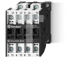 Finder Maitinimo kontaktorius 3 NO 1 NO, 10A-400V AC3, 230V AC 6K.14.8.230.4810
