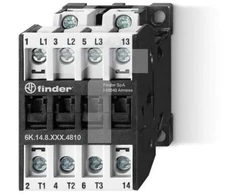 Finder Maitinimo kontaktorius 3 NO 1 NO, 10A-400V AC3, 24V AC 6K.14.8.024.4810
