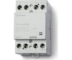 Finder Modulinis kontaktorius 63A 4Z 24V AC/DC aktyvavimo indikatorius, AgSnO2 kontaktas 22.64.0.024.4310