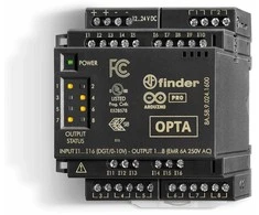 Finder „Codesys EMR“ išplėtimo modulis 8A serijai, 12–24 V nuolatinė srovė, 16 skaitmeninių / analoginių įėjimų, 0–10 V, 8 išėjimai, EMR, 6A, 8A.58.9.024.160C