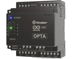 Finder OPTA išplėtimo modulis - 6 analoginiai įėjimai 0…10 V, 4…20 mA, PT100 (2-3 laidų), 2 analoginiai išėjimai 0…10 V, 4…20 mA. 4PWM