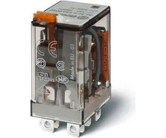 Finder 2P siųstuvas 12A 24V nuolatinės srovės mygtuko bandymas mechaninių charakteristikų indikatorius (56.32.9.024.440)