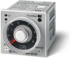 Finder laiko relė 2P 5A 24–230 V AC / DC daugiafunkcinė AIa, AIb, DIa, Dib, GI, SW (88.12.0.230.0002)