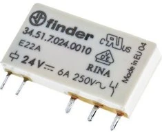 Finder Miniatiūrinė relė 1P 6A 24V DC (34.51.024.0010)