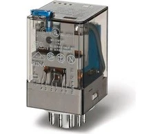 Finder Miniatiūrinė relė 3P 10A 230V AC mygtuką išbandyti veiksmų indikatorius (60.13.8.230.0040)