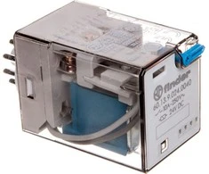 Finder Miniatiūrinė relė 3P 10A 24V DC mygtuko bandymas mechaninio veikimo indikatorius AgNI 60.13.9.024.0040