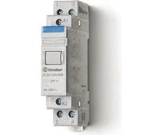 FINDER 22.22.9.024.4000 Modulinė galios relė 2NO 20A 24V DC, AgSnO2 kontaktas 22.22.9.024.4000