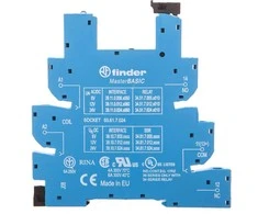 Finder Wąskoprofilowe gniazdo 6,2mm do przekaźników serii 34 6-24V DC, zaciski śrubowe, DIN (93.61.7.024)