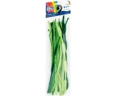 Šenilo vielos strypeliai GR-CH018, Fiorello, 30cm, 20 vnt., žalios sp.