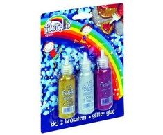 KLEJ Z BROKATEM FIORELLO GR-BK20B3 3 KOLORY 20ML