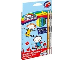 Fiorello Super Soft kreidelės, 12 spalvų + 2 galandytuvai