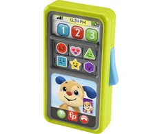 „Fisher-Price“ kūdikių žaislas „Laugh Learn“ – 2 viename išmanusis telefonas su slankikliu, skirtas mokytis (HNL41)