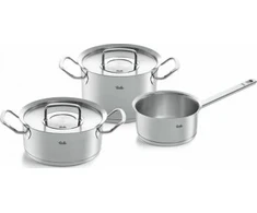 Fissler 3 puodų rinkinys su OPC 2 keptuve
