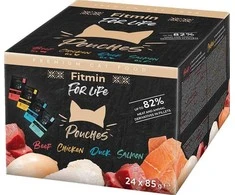 FITMIN For Life Pouch multipack - šlapias kačių maistas - 24x85g