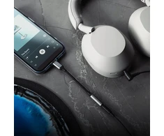 Fixed Adapteris su aliuminio FIXED Link USB-C na 3,5mm jack space pilka