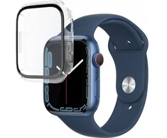 Fixed Fiksuotas | Grynas apsauginis dėklas su grūdintu stiklu, skirtas „Apple Watch 46mm“ | Skaidrus