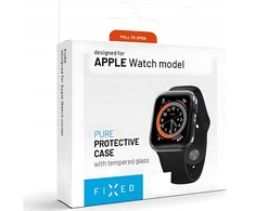 Fixed Fiksuotas | Grynas apsauginis dėklas su grūdintu stiklu, skirtas „Apple Watch 10“ 42 mm | Skaidrus