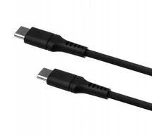 Fixed Fiksuotas | Skysto silikono kabelis USB-C/USB-C, 2m, 60W | FIXDLS-CC2-BK