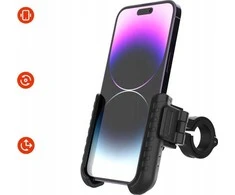 Fixed Bikee Plus | Universal holder | Hardened plastikas/Silicone pads | Juodas