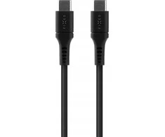 Fixed Ištaisyta | Skysto silikono kabelis USB-C/USB-C, 1,2 m, 60 W | FIXDLS-CC12-BK