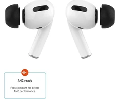 Fixed Plugs Pro, 2 komplektai, dydis L | Kištukai | Apple | Airpods Pro/Pro 2 | Putplastis | Juodas