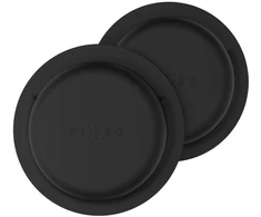 Dėklas FIXED Silky Sticker skirtas Apple AirTag, double pack, juodos spalvos