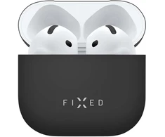 FIXED Silky dėklas skirtas Apple AirPods 4, juodos spalvos