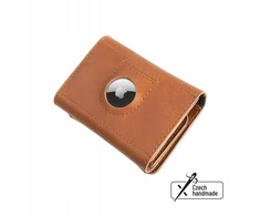 FIXED Tripple Wallet dėklas skirtas AirTag, rudos spalvos