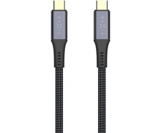 Fixed Krótki kabelis w oplocie Media Cable ze złączami USB-C/USB-C, PD 3.1, 0.35m, USB4 Gen3 40Gbps, 8K60Hz, 240W, juoda (FIXDBP2-CC035-BK)