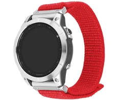 Fixed Ištaisyta | Sportiškas dirželis, skirtas Garmin QuickFit 26mm | 160-210 mm | Raudona | Nailonas