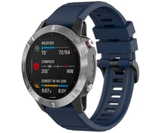 FIXED silikoninis dirželis Silikoninis dirželis skirtas Garmin QuickFit 22mm mėlynas