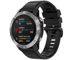 Fiksuotas | Silikoninis dirželis, skirtas „Garmin QuickFit 22mm“ | Juodas