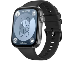 Fixed Silikonowy dirželis do zegarka Huawei Watch FIT 4/4Pro/3, juoda