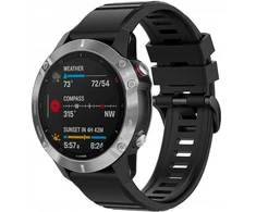 Fiksuotas | Silikoninis dirželis, skirtas „Garmin QuickFit 26mm“ | Juodas