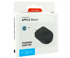 Fixed Fiksuotas USB-C įkrovimo adapteris, skirtas „Apple Watch“ laikrodžiui, suderinamas su „Powerstation Uni“, Juodas