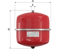 Flamco Išsiplėtimo indas Contra Flex pakabinamas 8L raudonas centriniam šildymui 3bar (26073)