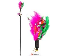 Žaislas katei Flamingo FEATHERSTICK, įvairių spalvų