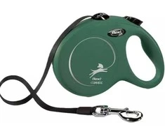 FLEXI pavadėlis šuniui Classic L Tape juostinis 5m, alyvuogių žalia