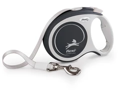 Flexi Comfort Plus, smycz automatinė, šuniui, antracito, L, 5m, taśma, do 60 kg (FL-6036)