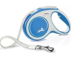 Flexi New Comfort L pavadėlis šunims iki 60kg juostinis 5m mėlynos spalvos