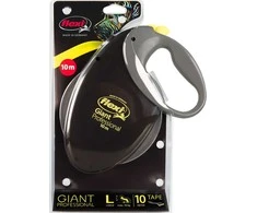 Flexi Giant Profesional Automatinis juostinis pavadėlis, 10 m / šunims iki 50kg / spalva: juoda ir pilka