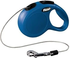 Flexi New Classic XS pavadėlis šunims iki 8kg virvinis 3m mėlynos spalvos