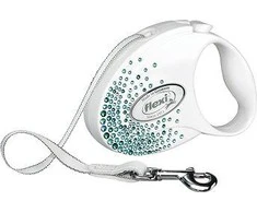 Flexi Glam Splash Leaf šuo baltas 5m