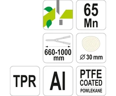 FLO SVIRTINĖS ŽYKLĖS TELESKOPINIS 660-1000mm ALUMINIUMAS