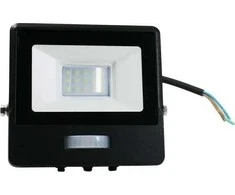 10W LED prožektorius V-TAC, juodu korpusu, 3000K, su judesio davikliu