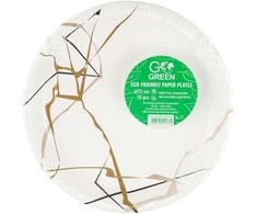 Gogreen „Go Žalias“ popierinės lėkštutės „Go Žalias“ 22 cm, 10 vnt.