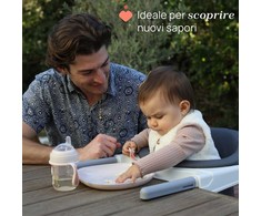 Chicco 3 dalių lėkštė mėlyna 12 mėn.+