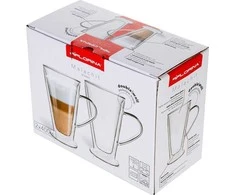 Florina prekės Sosnowiec - puodeliai ir stiklinės Florina Terminiai stiklai su dvisienėmis spurgomis Florina Malachit 2 vienetų 400 ml () - _ 10755179